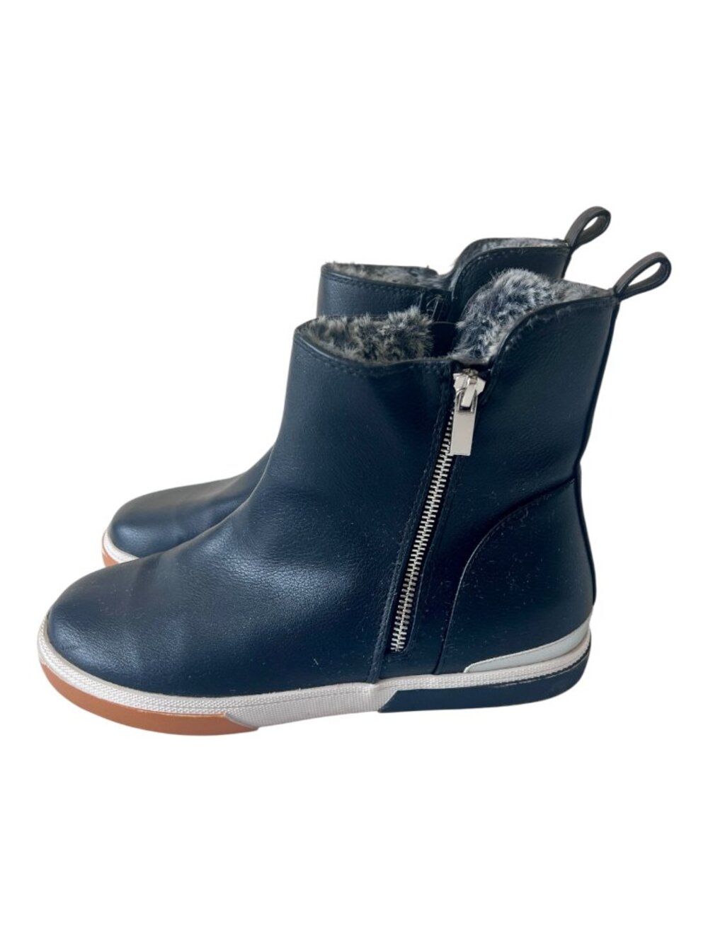 A New Day Cullen Black Sneaker Boots Faux Fur Lined - Size 9
